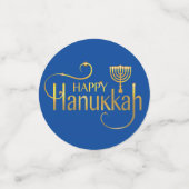 Happy Hanukkah Menorah Table Confetti Konfetti (Klein Vorderseite)