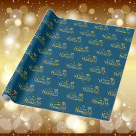 Happy Hanukkah Menorah Wrapping Paper Geschenkpapier