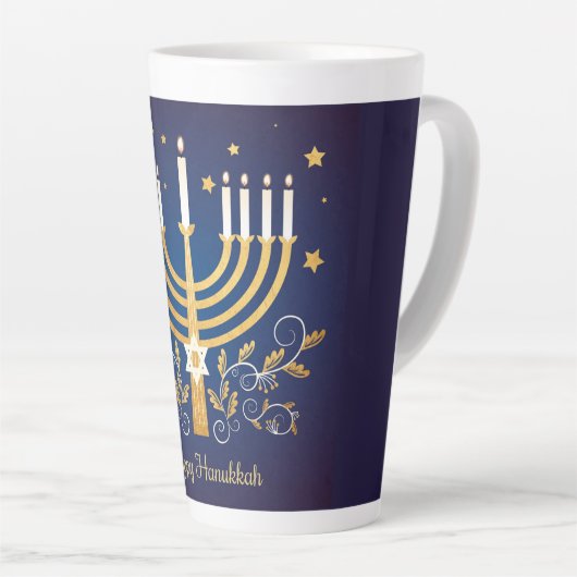 Happy Hanukkah Milchtasse (Rechte Ecke)