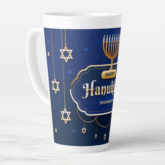 Happy Hanukkah Milchtasse (Linke Ecke)