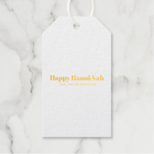 Happy Hanukkah minimalistisch einfache elegante An Geschenkanhänger