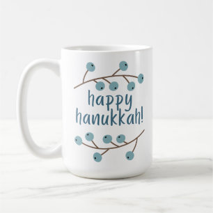 Happy Hanukkah mit Berry Branches Kaffeetasse