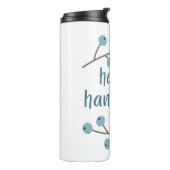 Happy Hanukkah mit Berry Branches Thermosbecher (Nach links gedreht)