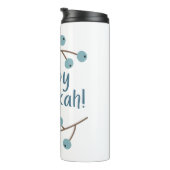 Happy Hanukkah mit Berry Branches Thermosbecher (Nach rechts gedreht)