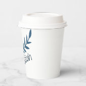 Happy Hanukkah (mit blauen Blätter) Pappbecher (Links)