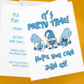 Happy Hanukkah mit drei Gnomen Pappteller