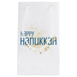 Happy Hanukkah (mit Goldblättern) Kleine Geschenktüte
