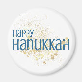Happy Hanukkah (mit Goldblättern) Magnet (Vorne)