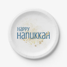Happy Hanukkah (mit Goldblättern)
