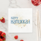 Happy Hanukkah (mit Goldblättern) Serviette (Beispiel)