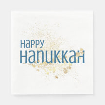 Happy Hanukkah (mit Goldblättern)