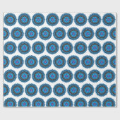 Happy Hanukkah mit menorah Wrapping Paper Geschenkpapier (Flach)