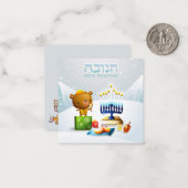 Happy Hanukkah Mitteilungskarte (Vorderseite/Rückseite Beispiel)