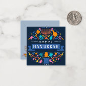 Happy Hanukkah Mitteilungskarte (Vorderseite/Rückseite Beispiel)