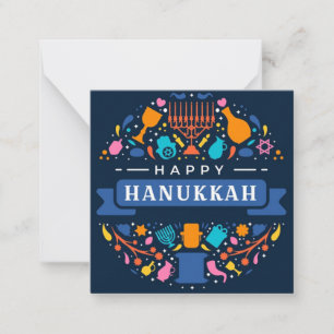 Happy Hanukkah Mitteilungskarte