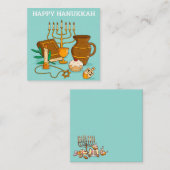 Happy Hanukkah Mitteilungskarte (Vorne/Hinten)