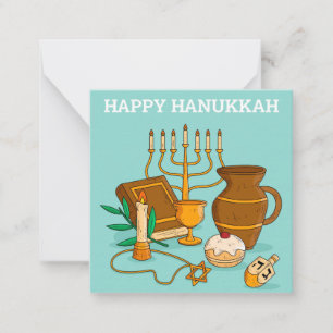 Happy Hanukkah Mitteilungskarte