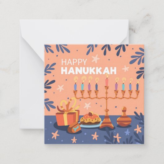 Happy Hanukkah Mitteilungskarte (Vorderseite)