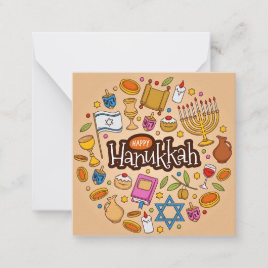 Happy Hanukkah Mitteilungskarte (Vorderseite)