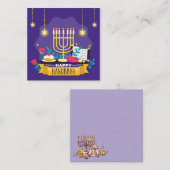 Happy Hanukkah Mitteilungskarte (Vorne/Hinten)