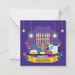 Happy Hanukkah Mitteilungskarte
