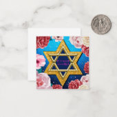 Happy Hanukkah Mitteilungskarte (Vorderseite/Rückseite Beispiel)