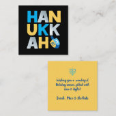 Happy Hanukkah Mitteilungskarte (Vorne/Hinten)