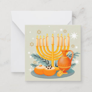 Happy Hanukkah Mitteilungskarte
