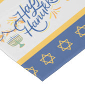 Happy Hanukkah Mittelgroßer Tischläufer (Ecke)