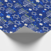 Happy Hanukkah Modern Geschenkpapier (Ecke)