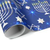 Happy Hanukkah Modern Geschenkpapier (Rolleneckpunkt)