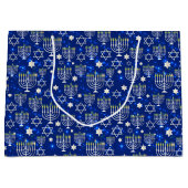 Happy Hanukkah Modern Große Geschenktüte (Vorderseite)