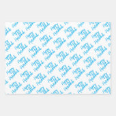 Happy Hanukkah Modern Holiday Typografie Geschenkpapier Set (Vorderseite)