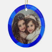 HAPPY HANUKKAH Modern Swirl Star Custom PHOTO Keramik Ornament (Links)