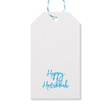 Happy Hanukkah Moderne Holiday Typografie Blau