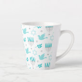 Happy Hanukkah Moderne Star von David Menorah Milchtasse (Rechts)