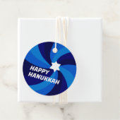 HAPPY HANUKKAH Moderner Swirl Star von David Custo Geschenkanhänger (Beispiel)