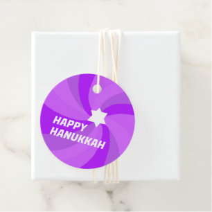 HAPPY HANUKKAH Moderner Swirl Star von David Custo Geschenkanhänger