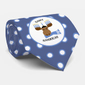 Happy Hanukkah Moose Funny Holiday Neck Tie Krawatte (Gerollt)