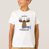 Happy Hanukkah Moose Menorah T-Shirt (Vorderseite)