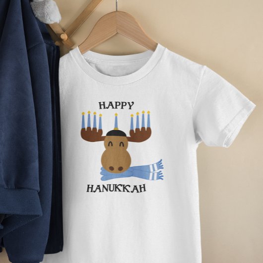 Happy Hanukkah Moose Menorah T-Shirt