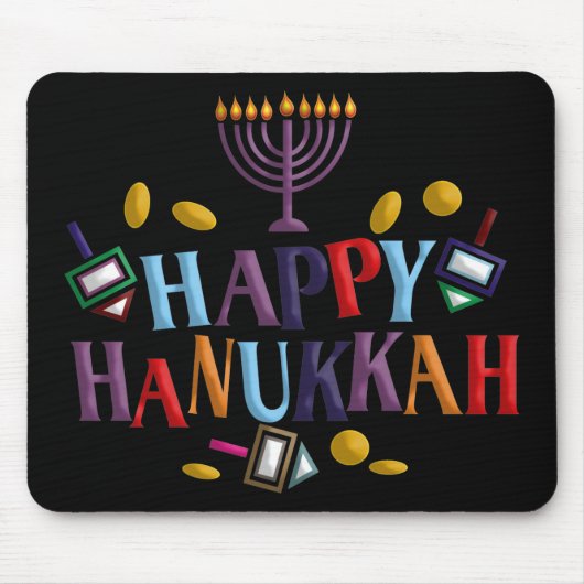 Happy Hanukkah Mousepad (Vorne)