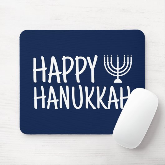 Happy Hanukkah Mousepad (Mit Mouse)