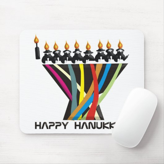Happy Hanukkah Mousepad (Mit Mouse)
