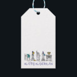 Happy Hanukkah New York City NYC Jewish Holiday Geschenkanhänger<br><div class="desc">Eine originelle Brien-and-Tinte-Illustration verschiedener New Yorker Sehenswürdigkeiten,  die für die Urlaubssaison "gekleidet" sind. Perfekt für Hanukkah! Sehen Sie nicht,  wonach Sie suchen? Brauchen Sie Hilfe bei der Anpassung? Kontaktieren Sie Rebecca,  um etwas für Sie entworfen zu haben.</div>