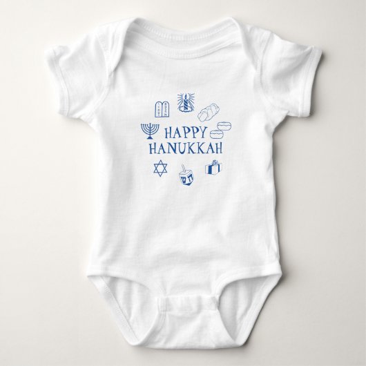 Happy Hanukkah niedlich Baby Strampler (Vorderseite)