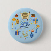 Happy Hanukkah Niedlich Button (Vorderseite)