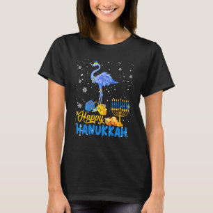 Happy Hanukkah Niedlich Hanukkah Flamingo Menorah T-Shirt