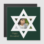 Happy Hanukkah Niedliches Foto Magnetkarte (Vorne/Hinten)