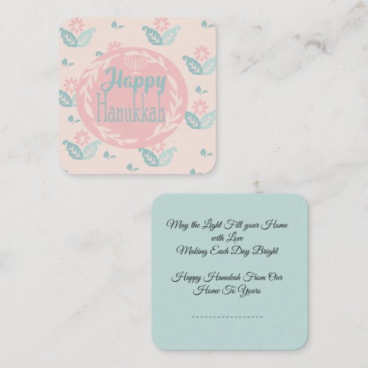 Happy Hanukkah Note Card Mitteilungskarte (Vorne/Hinten)